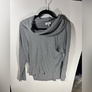 Lucky Brand Gray Cowl Neck Sweater